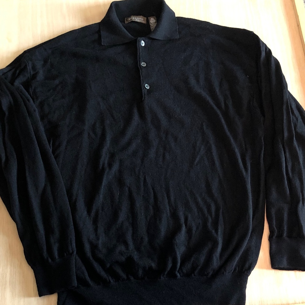 Classic Black Men's Cardigan Sweater